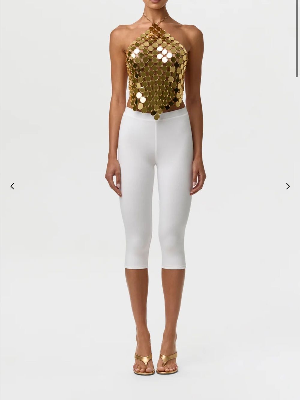 Naked Wardrobe Smooth Sculpt White Capri Leggings High Rise NWT